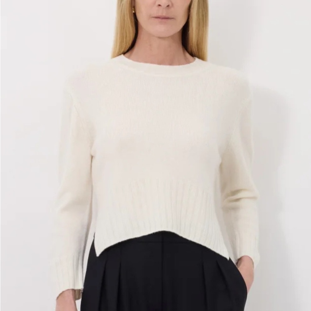 Loulou Studio MORA CROPPED CASHMERE SWEATER